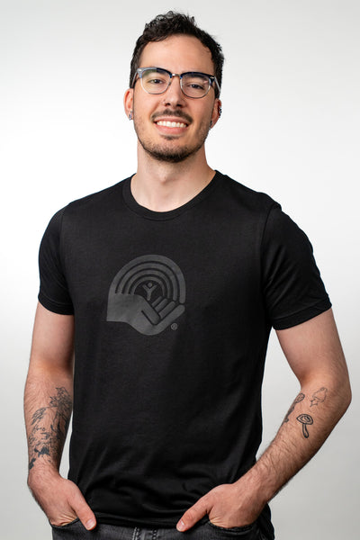United Way Winnipeg Tone-on-Tone Black Logo T-Shirt
